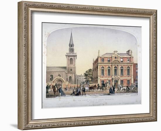 St James's Church, Piccadilly and the New Vestry Hall, London, C1856-Robert Dudley-Framed Giclee Print