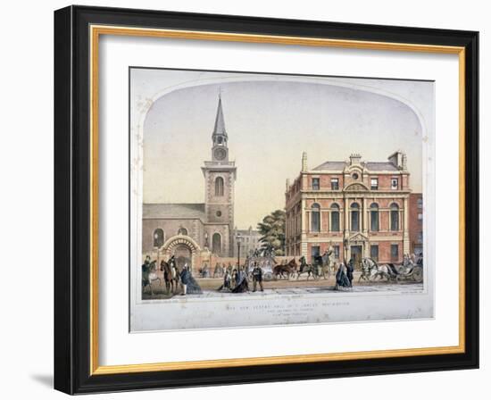 St James's Church, Piccadilly and the New Vestry Hall, London, C1856-Robert Dudley-Framed Giclee Print