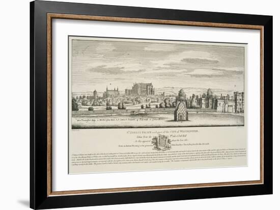 St. James's Palace and Part of City of Westminster from the North Side of Pall Mall in 1660-Wenceslaus Hollar-Framed Giclee Print