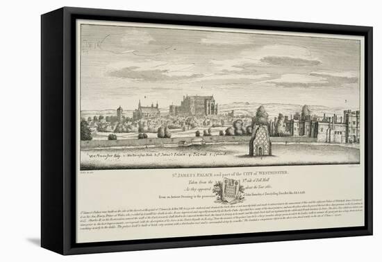 St. James's Palace and Part of City of Westminster from the North Side of Pall Mall in 1660-Wenceslaus Hollar-Framed Premier Image Canvas