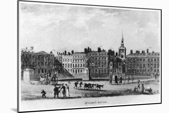 St James's Square, London, C18th Century-null-Mounted Giclee Print