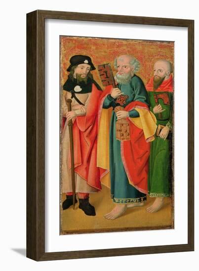 St James, St Peter and St Matthew (Oil on Panel)-German School-Framed Giclee Print