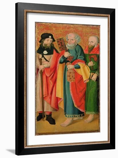 St James, St Peter and St Matthew (Oil on Panel)-German School-Framed Giclee Print