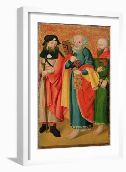 St James, St Peter and St Matthew (Oil on Panel)-German School-Framed Giclee Print