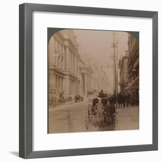 'St. James Street, Montreal, Canada', 1900-Unknown-Framed Photographic Print