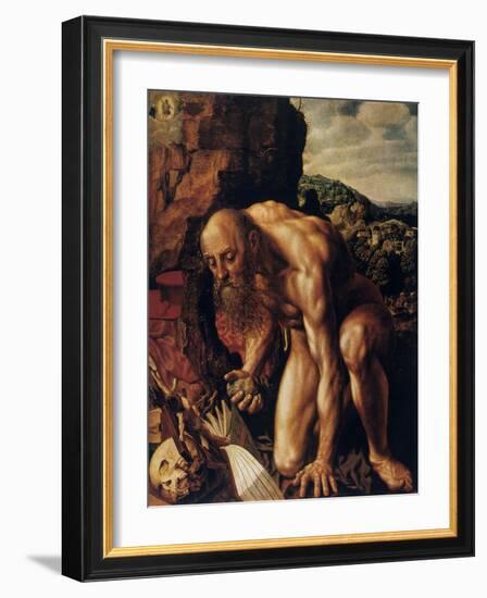 St Jerome, 1543-Jan Sanders van Hemessen-Framed Giclee Print