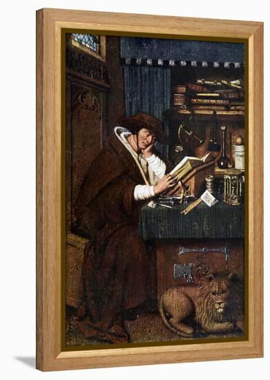 St Jerome, 15th Century-Petrus Christus-Framed Premier Image Canvas