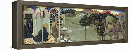 St. Jerome and the Lion, 1444-Sano di Pietro-Framed Premier Image Canvas