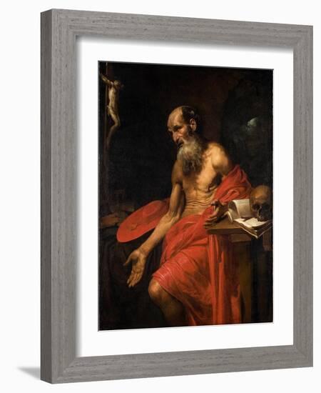 St. Jerome, C.1628-30-Valentin de Boulogne-Framed Giclee Print