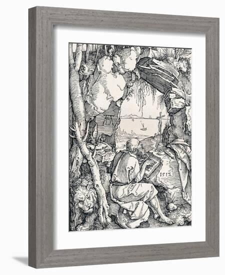 St Jerome in a Cave, 1512-Albrecht Dürer-Framed Giclee Print