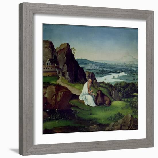 St. Jerome in a Landscape-Joachim Patenir-Framed Giclee Print