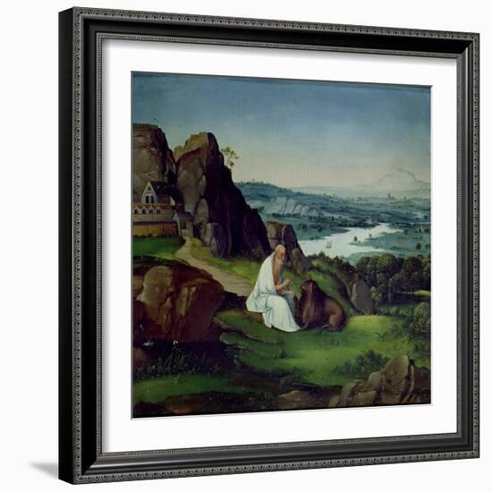 St. Jerome in a Landscape-Joachim Patenir-Framed Giclee Print