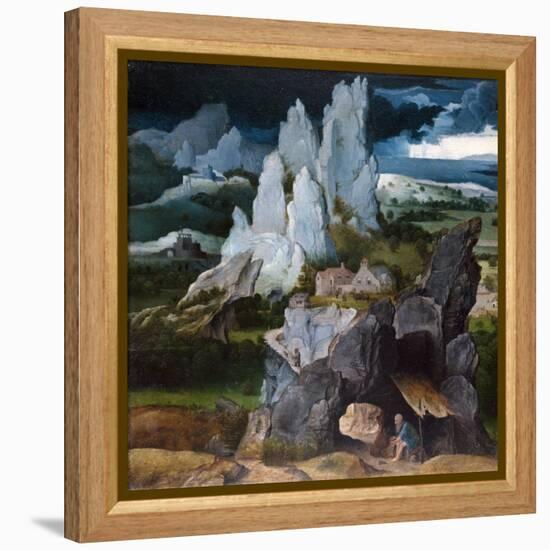 St. Jerome in a Rocky Landscape, c.1515-Joachim Patenier or Patinir-Framed Premier Image Canvas