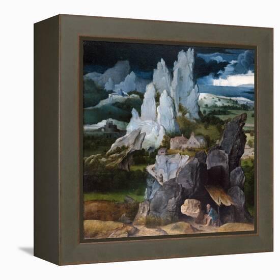 St. Jerome in a Rocky Landscape, c.1515-Joachim Patenier or Patinir-Framed Premier Image Canvas