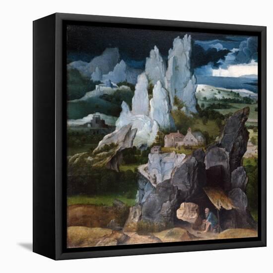 St. Jerome in a Rocky Landscape, c.1515-Joachim Patenier or Patinir-Framed Premier Image Canvas