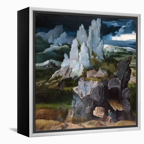 St. Jerome in a Rocky Landscape, c.1515-Joachim Patenier or Patinir-Framed Premier Image Canvas