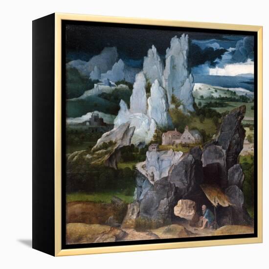 St. Jerome in a Rocky Landscape, c.1515-Joachim Patenier or Patinir-Framed Premier Image Canvas