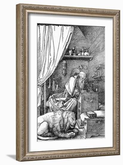 'St. Jerome in His Cell', 1511, (1906)-Albrecht Durer-Framed Giclee Print