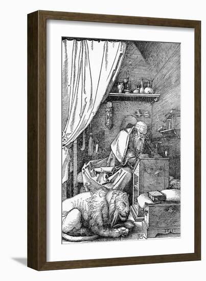 'St. Jerome in His Cell', 1511, (1906)-Albrecht Durer-Framed Giclee Print