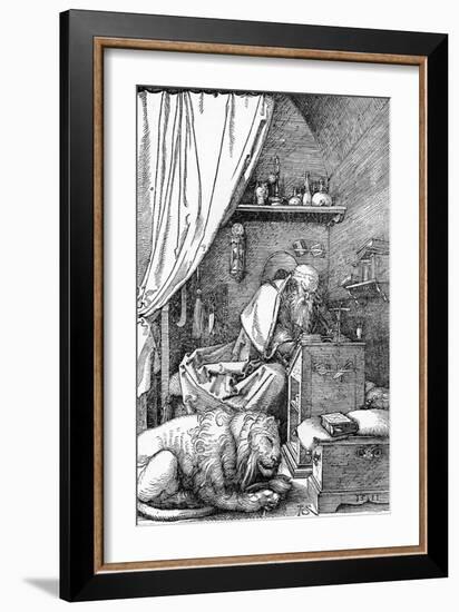 'St. Jerome in His Cell', 1511, (1906)-Albrecht Durer-Framed Giclee Print