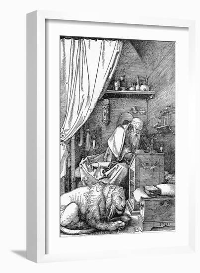 'St. Jerome in His Cell', 1511, (1906)-Albrecht Durer-Framed Giclee Print