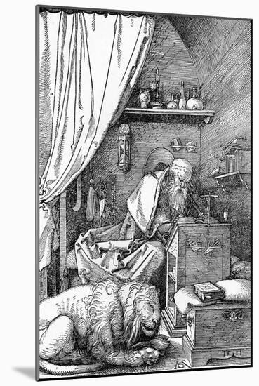 'St. Jerome in His Cell', 1511, (1906)-Albrecht Durer-Mounted Giclee Print