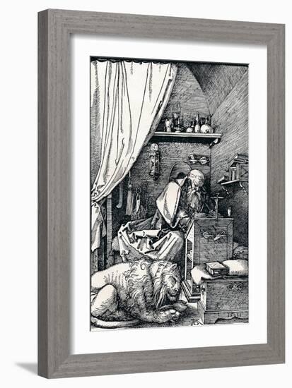 St Jerome in His Cell, 1511-Albrecht Dürer-Framed Giclee Print