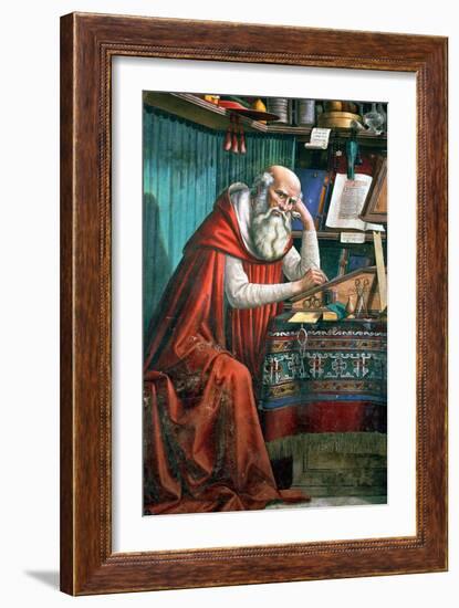 St. Jerome in His Study, 1480 (Detail)-Domenico Ghirlandaio-Framed Giclee Print