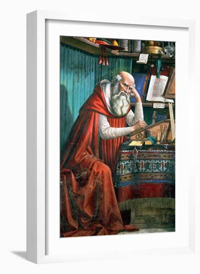 St. Jerome in His Study, 1480 (Detail)-Domenico Ghirlandaio-Framed Giclee Print