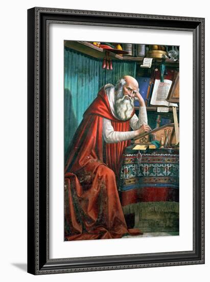 St. Jerome in His Study, 1480 (Detail)-Domenico Ghirlandaio-Framed Giclee Print