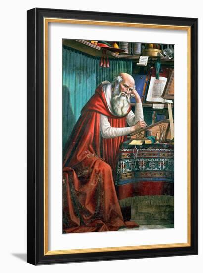 St. Jerome in His Study, 1480 (Detail)-Domenico Ghirlandaio-Framed Giclee Print