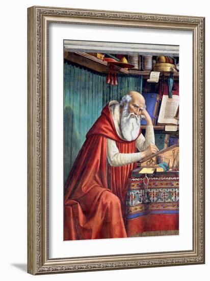 St. Jerome in His Study, 1480-Domenico Ghirlandaio-Framed Giclee Print