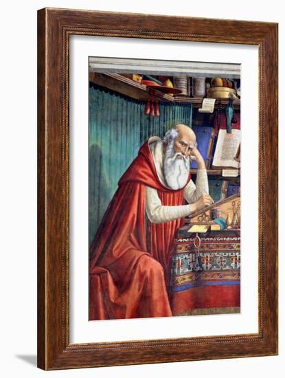 St. Jerome in His Study, 1480-Domenico Ghirlandaio-Framed Giclee Print