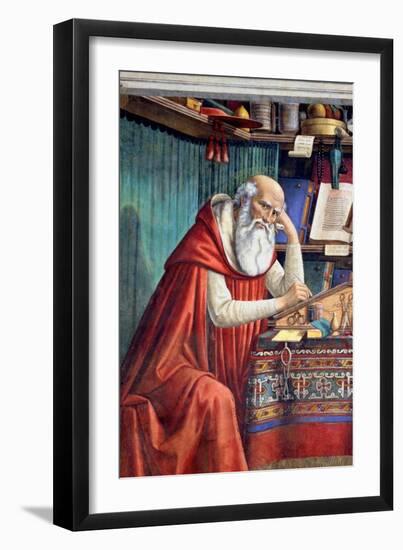 St. Jerome in His Study, 1480-Domenico Ghirlandaio-Framed Giclee Print