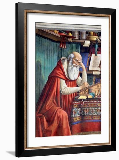 St. Jerome in His Study, 1480-Domenico Ghirlandaio-Framed Giclee Print