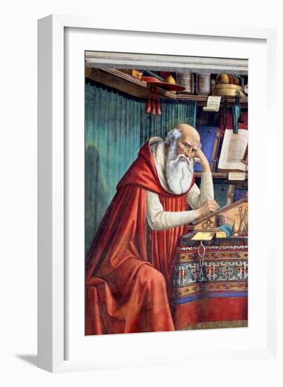 St. Jerome in His Study, 1480-Domenico Ghirlandaio-Framed Giclee Print