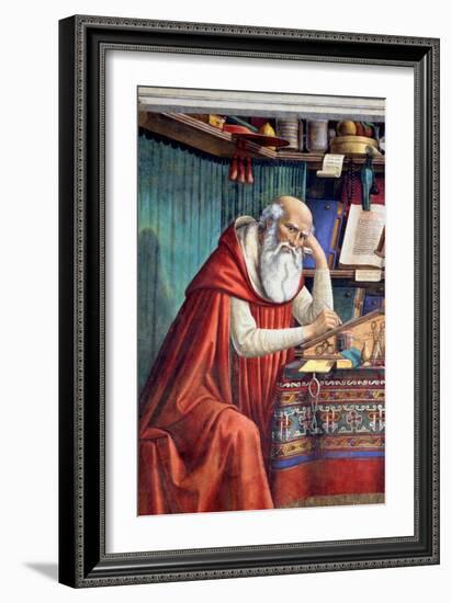 St. Jerome in His Study, 1480-Domenico Ghirlandaio-Framed Giclee Print