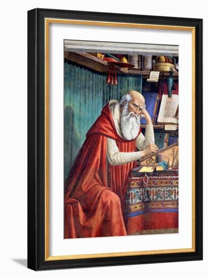 St. Jerome in His Study, 1480-Domenico Ghirlandaio-Framed Giclee Print