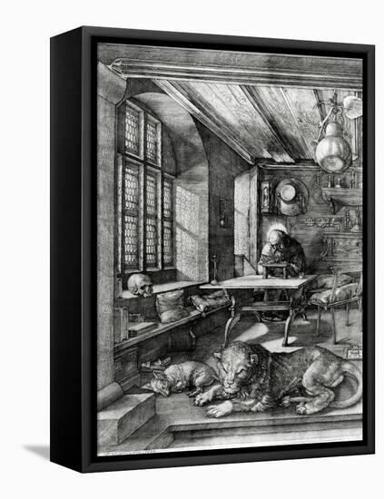 St. Jerome in His Study, 1514 (Engraving)-Albrecht Dürer-Framed Premier Image Canvas