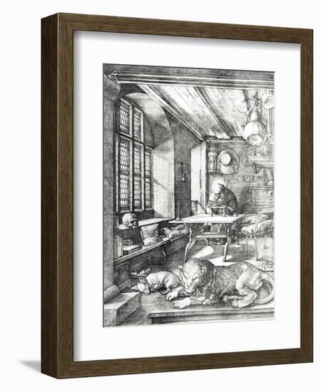 St. Jerome in His Study, 1514-Albrecht Dürer-Framed Premium Giclee Print