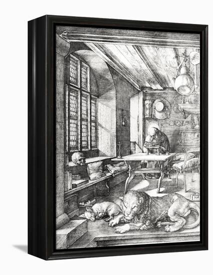 St. Jerome in His Study, 1514-Albrecht Dürer-Framed Premier Image Canvas