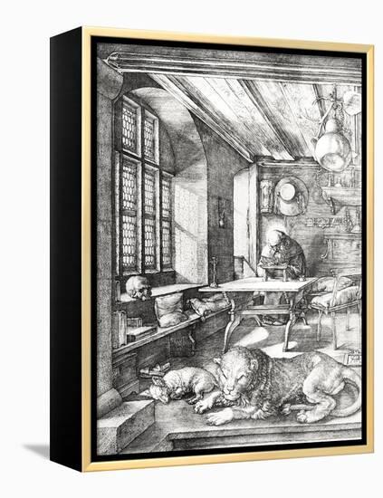 St. Jerome in His Study, 1514-Albrecht Dürer-Framed Premier Image Canvas