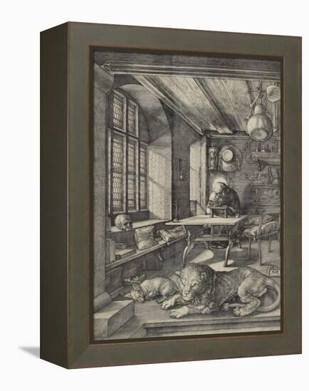 St Jerome in His Study, 1514-Albrecht Dürer-Framed Premier Image Canvas