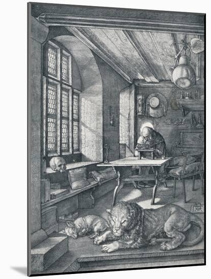 St Jerome in His Study, 1514-Albrecht Dürer-Mounted Giclee Print