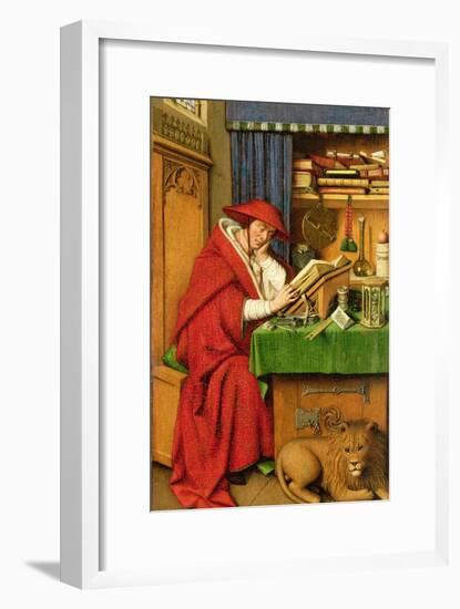 St. Jerome in His Study (Oil on Linen Paper on Panel)-Jan van Eyck-Framed Giclee Print