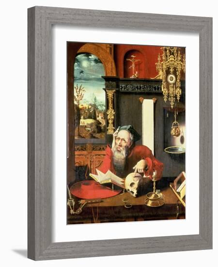 St. Jerome in His Study-Pieter Coecke van Aelst-Framed Giclee Print