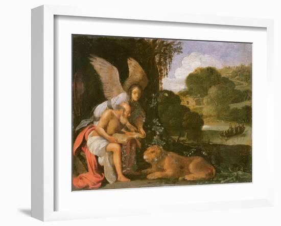 St. Jerome in the Wilderness-Adam Elsheimer-Framed Giclee Print