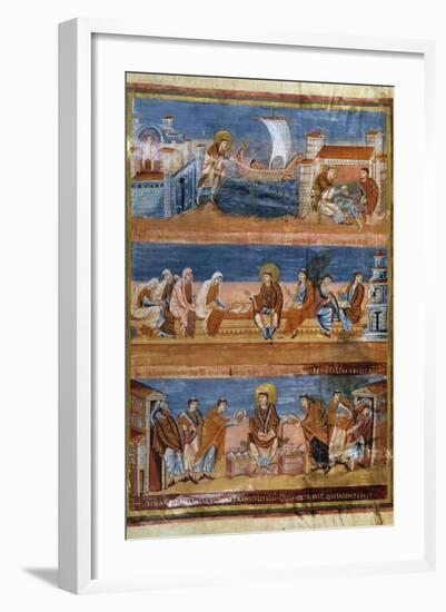 St Jerome Leaving Rome for Jerusalem - 9Th Cent. Illumination-null-Framed Photographic Print