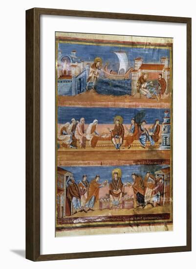 St Jerome Leaving Rome for Jerusalem - 9Th Cent. Illumination-null-Framed Photographic Print