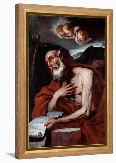 St Jerome (Oil on Canvas, 17Th Century)-Luca Giordano-Framed Premier Image Canvas